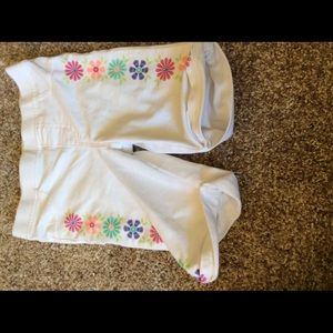 White flower print shorts girls epic threads siz 6